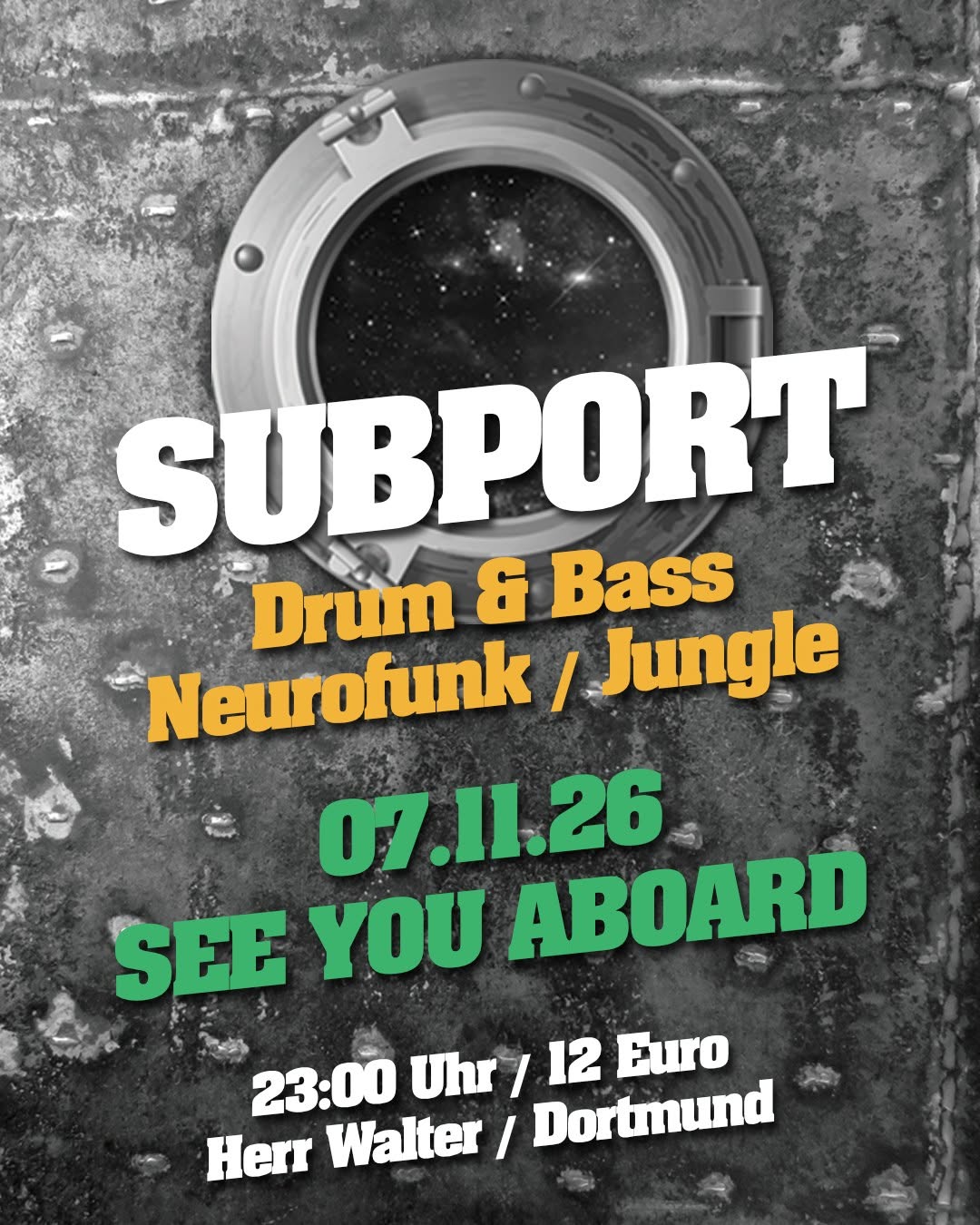 Sa. 07.11. ab 23 Uhr – SUBPORT im Club!